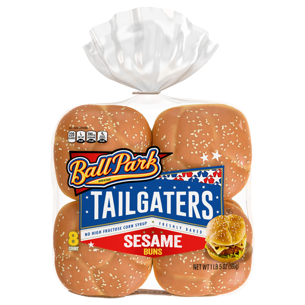 Ball Park Tailgaters Sesame Hamburger Buns - 8 ct