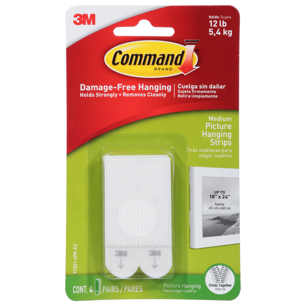 Save on Command DamageFree Hanging Medium Picture Hanging Strips White