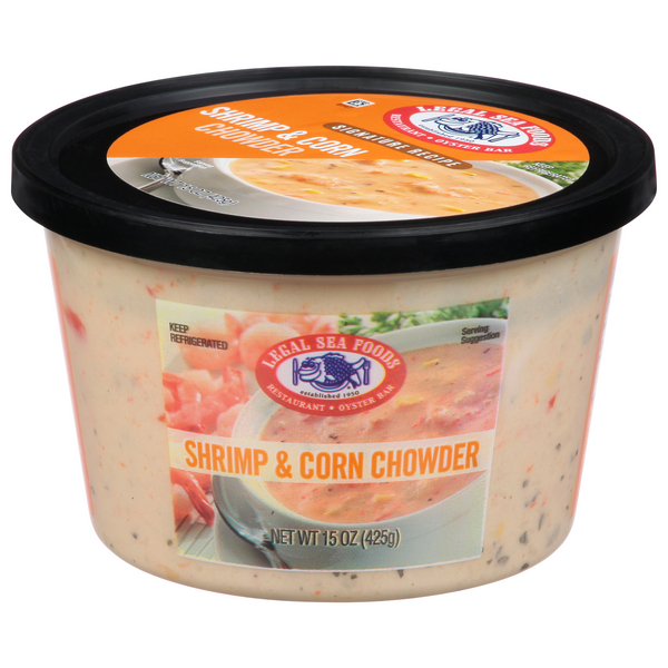 Legal Sea Foods Shrimp & Corn Chowder Soup Refrigerated