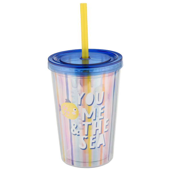 Smart Living Tumbler with Lid You Me & The Sea Fish