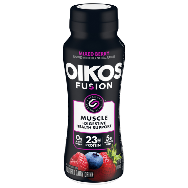 Oikos Fusion Mixed Berry Muscle + Digestive Health Support Drink