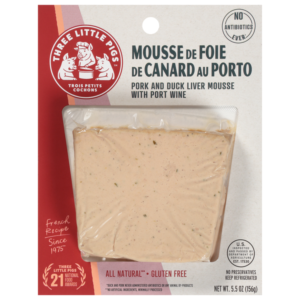 Three Little Pigs Duck Liver & Pork Mousse with Wine Port