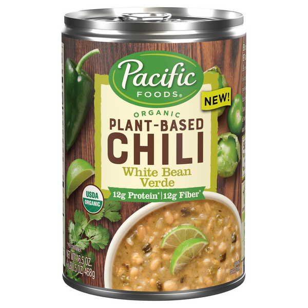 Save on Pacific Foods White Bean Verde Chili Plant Based Organic Order