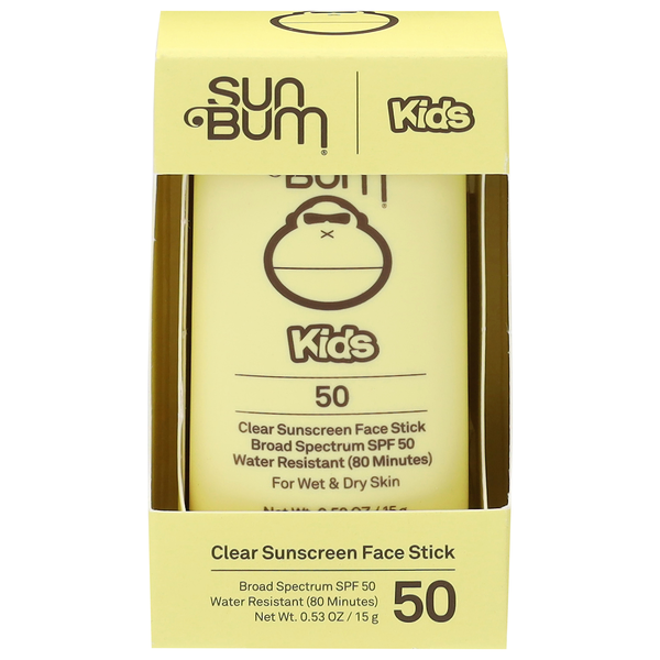 Sun Bum Kids Clear Sunscreen Face Stick SPF 50