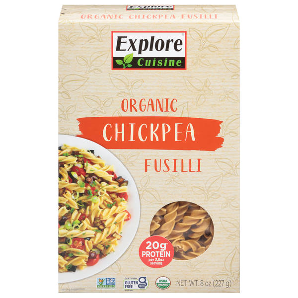 Explore Cuisine Organic Gluten Free Protein Chickpea Fusilli Pasta