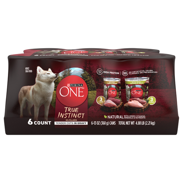 Purina ONE True Instinct Tender Cuts in Gravy Variety Adult Wet Dog - 6 ct