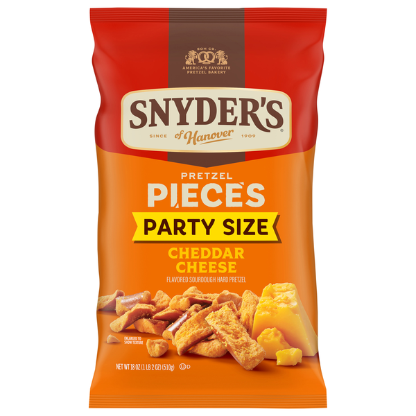 Snyder's of Hanover Cheddar Cheese Flavored Pretzel Pieces Party Size