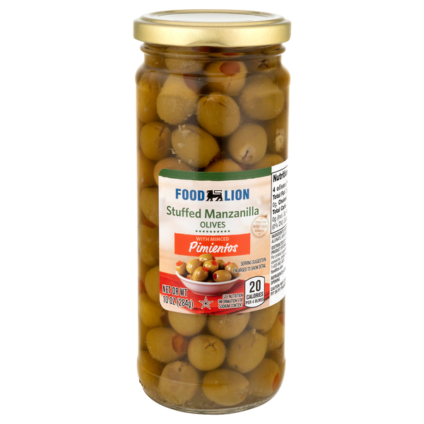 Food Lion Stuffed Manzanilla Olives with Minced Pimientos