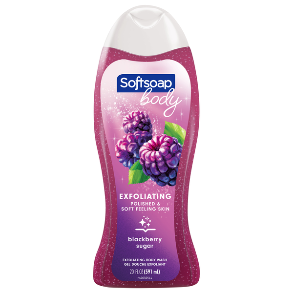 Softsoap Body Blackberry Sugar Exfoliating Body Wash