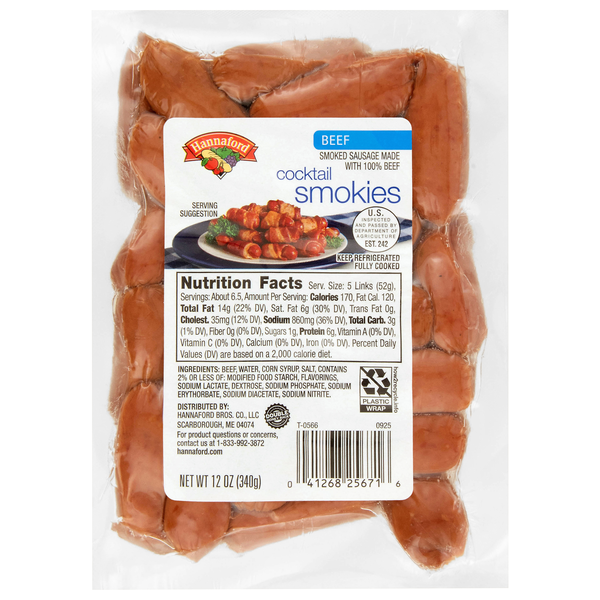 Hannaford Beef Cocktail Smokies