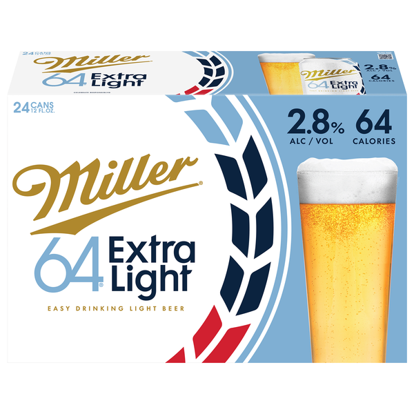 Miller 64 Extra Light Beer - 24 pk