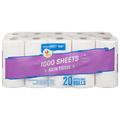 Our Brand 1000 Sheets 1-Ply Toilet Paper Unscented - 20 ct
