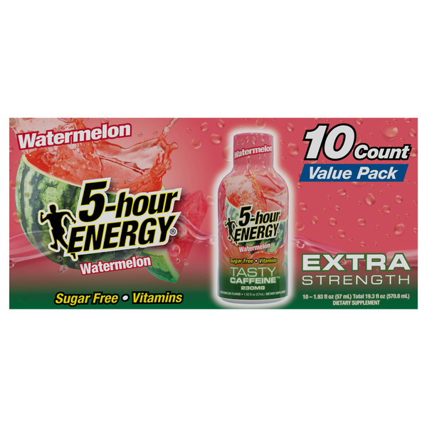 5-Hour Energy Extra Strength Watermelon Shot - 10 pk