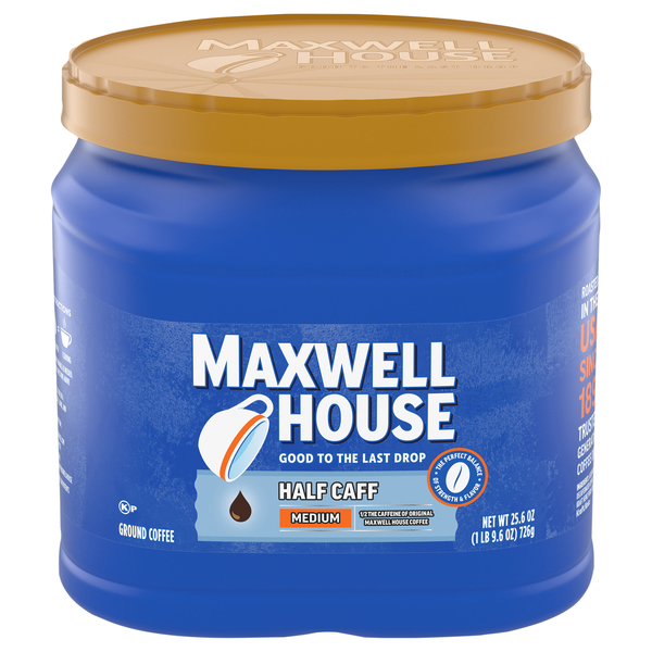Maxwell House Half Caff Medium Roast Ground Coffee