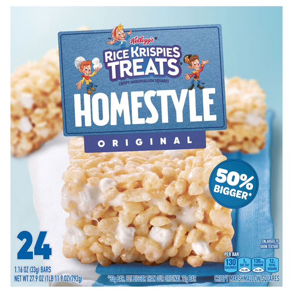 Kellogg's Rice Krispies Treats Bars Homestyle Original - 24 ct