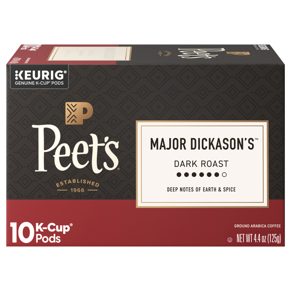 Peet's Major Dickason's Blend Dark Roast K-Cup Coffee Pods