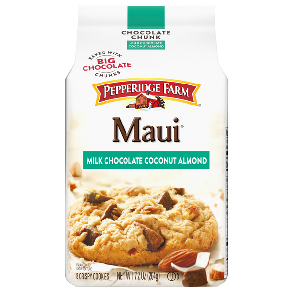 Pepperidge Farm Maui Crispy Milk Chocolate Coconut Almond Cookies