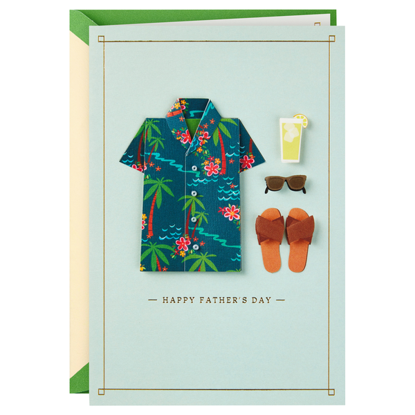 Hallmark Signature Father's Day Card Hawaiian Shirt