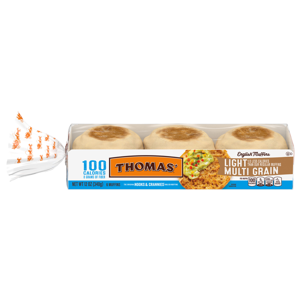 Thomas' Light Multigrain English Muffins - 6 ct
