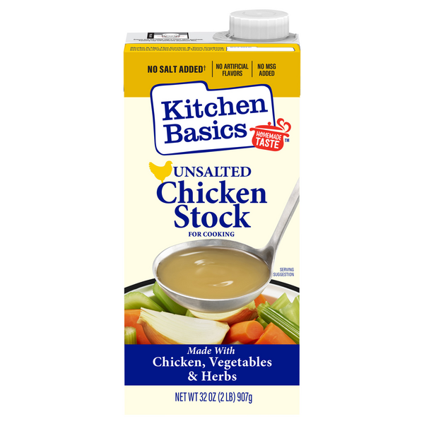 Save on Kitchen Basics Chicken Stock for Cooking Unsalted All Natural