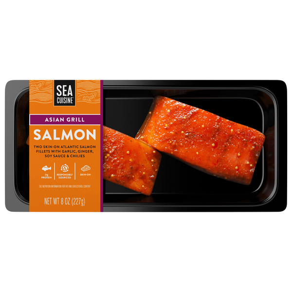Sea Cuisine Asian Grill Skin-On Atlantic Salmon Fillets - 2 ct Frozen