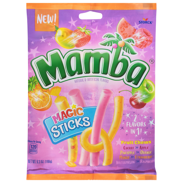 Mamba Magic Sticks Fruit Chews Candy