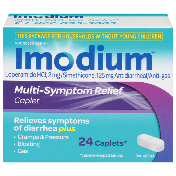 Imodium Multi-Symptom Relief Diarrhea Plus Anti-Gas Caplets