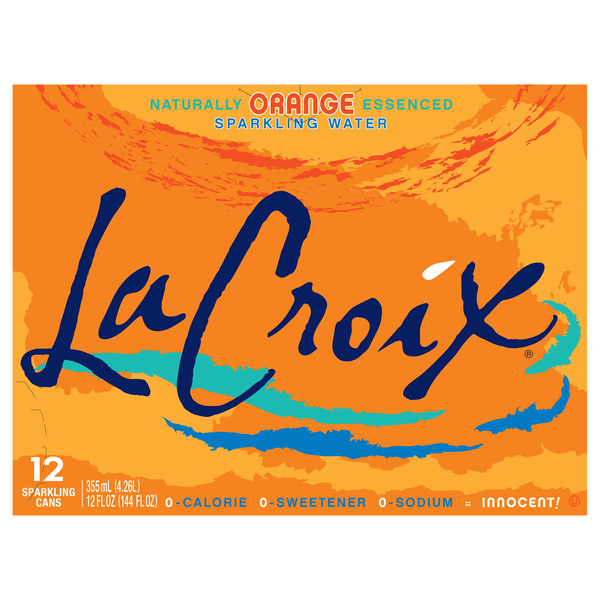 LaCroix Orange Sparkling Water - 12 pk