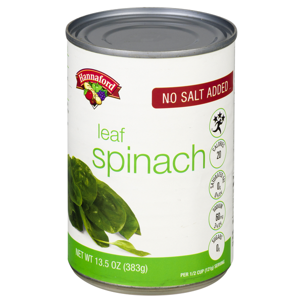 Hannaford No Salt Added Leaf Spinach