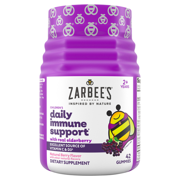 Zarbee's Children's Daily Immune Support with Elderberry Berry Gummies