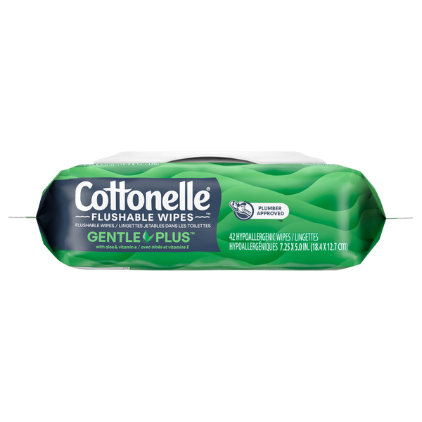 Cottonelle GentlePlus Flushable Wipes with Aloe