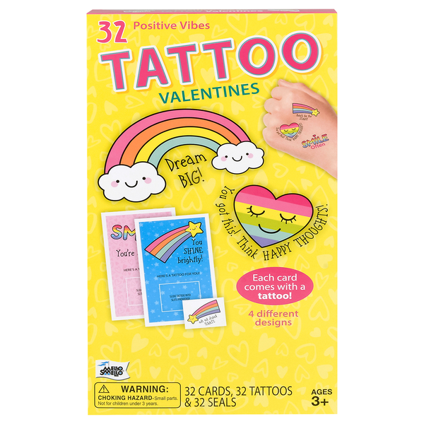 Mello Smello Positive Vibes Tattoo Valentine's Day Cards