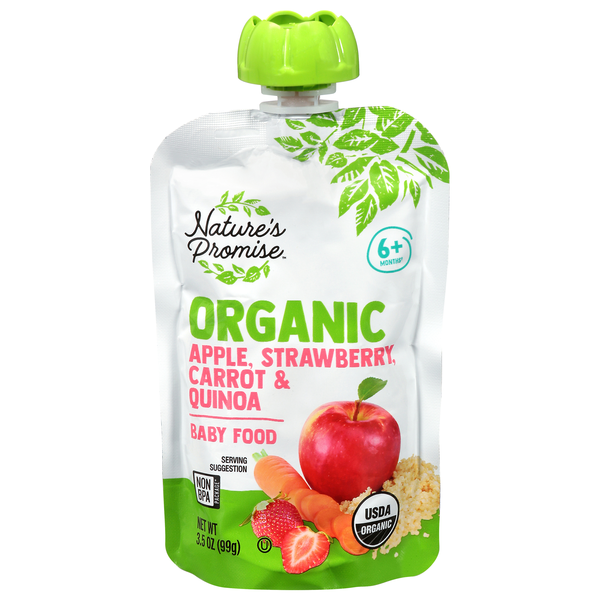 Nature's Promise Organic 2 Baby Food Apple Strawberry Carrot & Quinoa