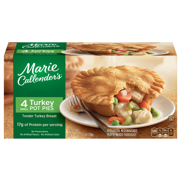 Marie Callender's Small Turkey Pot Pie - 4 ct Frozen Meal