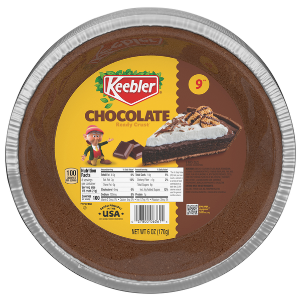 Keebler Pie Crust Chocolate Crumb 9 Inch