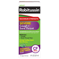 Robitussin Adult Severe Cough + Sore Throat Liquid Maximum Strength