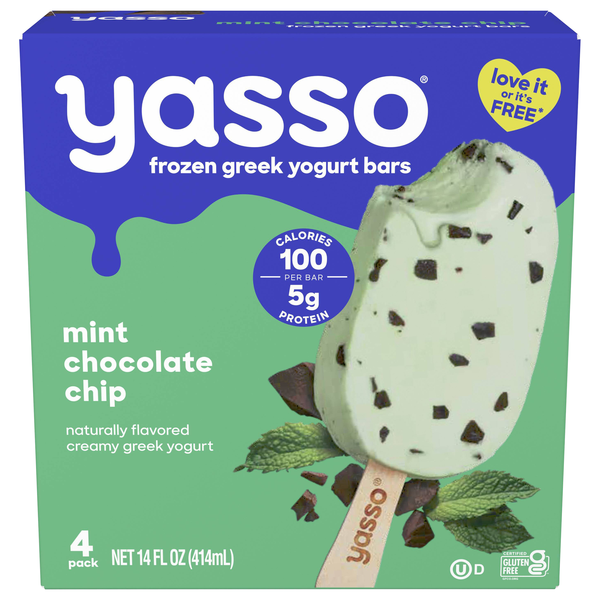 Yasso Mint Chocolate Chip Greek Yogurt Bars - 4 ct
