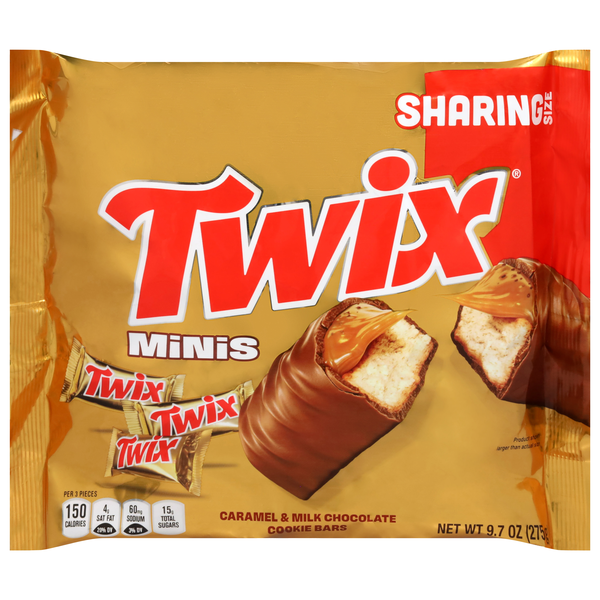 Twix Minis Caramel & Milk Chocolate Candy Cookie Bars