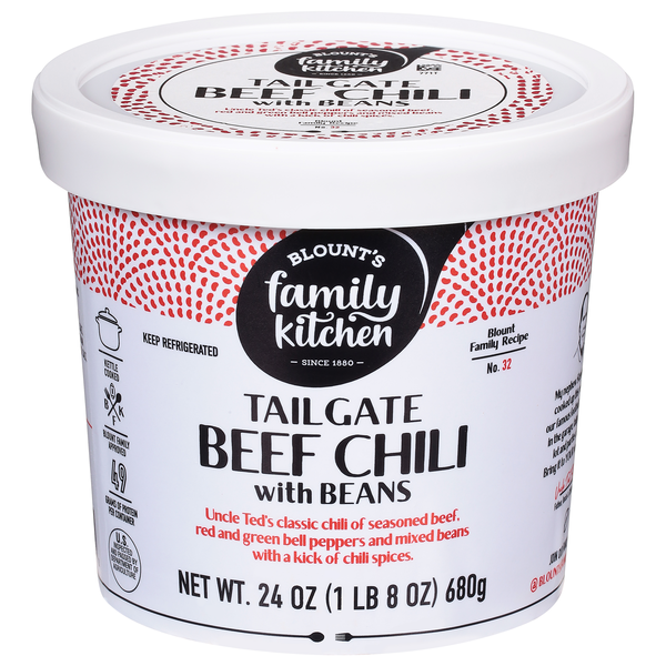 Save on Blount's Family Kitchen Tailgate Beef Chili with Beans
