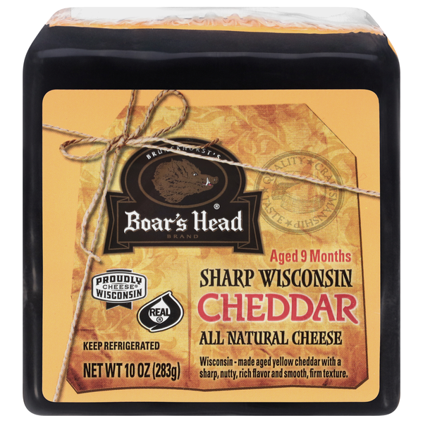 Boar's Head Aged Sharp Wisconsin Yellow Cheddar Cheese Block