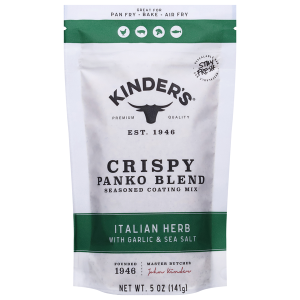 Kinder's Seasoned Italian Herb Crispy Panko Blend Coating Mix