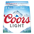 Coors Light Lager Beer Aluminum Pints - 9 pk