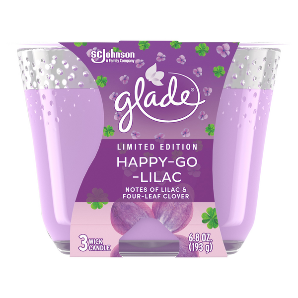 Save on Glade 3Wick Candle HappyGoLilac Candle Order Online Delivery