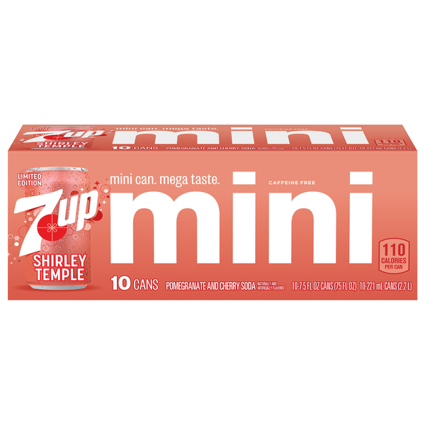 7UP Caffeine Free Shirley Temple Soda - 10 pk