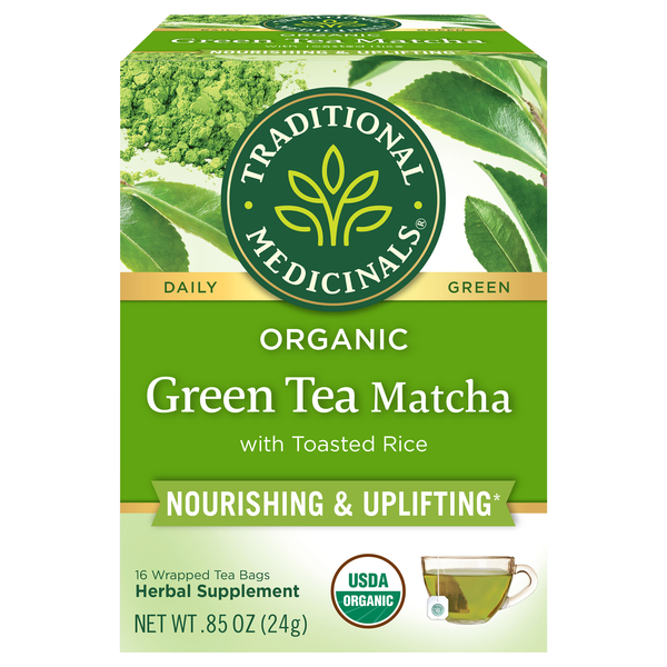 Traditional Medicinals Organic Matcha with Toasted Rice Green Tea Bags