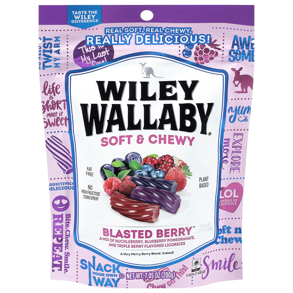 Wiley Wallaby Soft & Chewy Blasted Berry Licorice