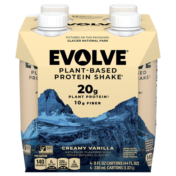 EVOLVE Vanilla Bean 20g Plant-Based Protein Shake - 4 pk