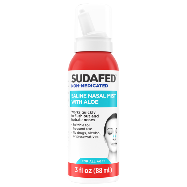Sudafed Non-Medicated Saline Nasal Mist with Aloe