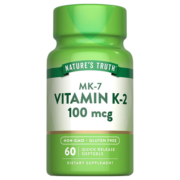 Nature's Truth MK-7 Vitamin K-2 100mcg Quick Release Softgels