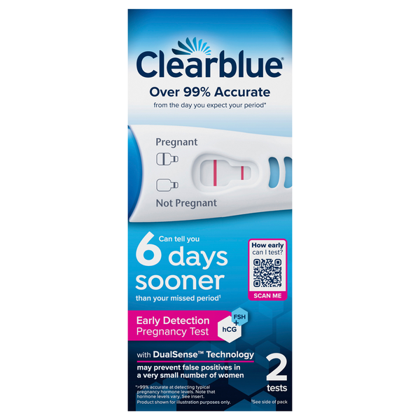 Clearblue Early Detection Pregnancy Test Extra Wide Tip